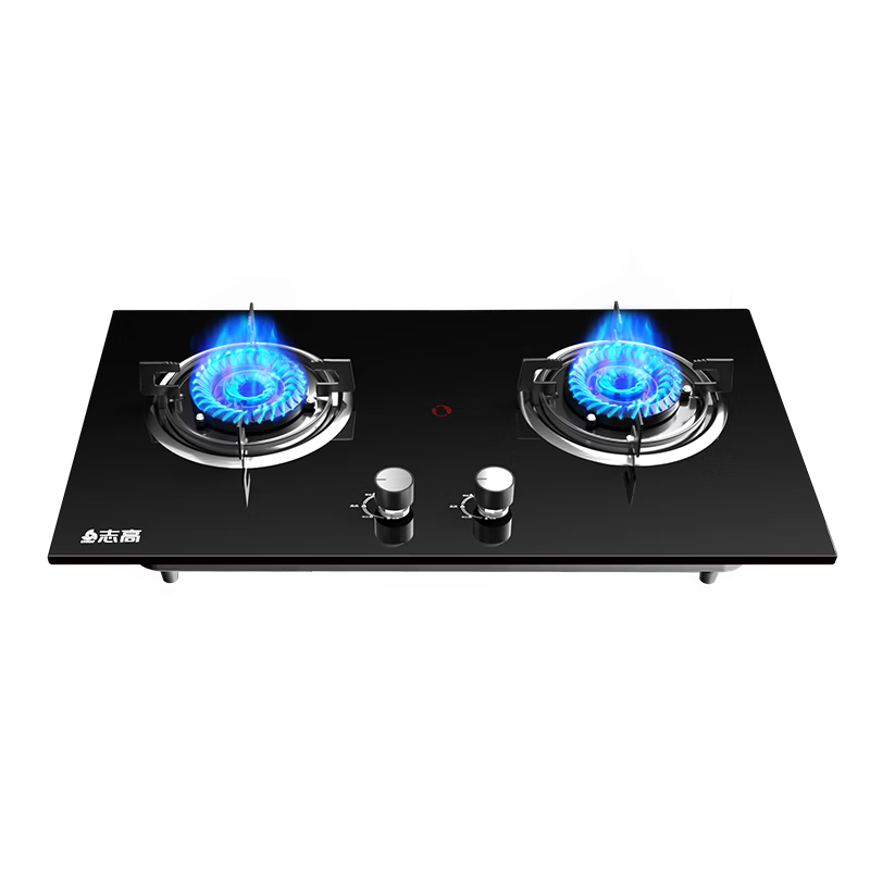 CHIGO Natural Gas Stove Dual Burner 5.2kW High Flame Built-in Desktop Glass Panel Gas Cooker JZT-KN108X with 15% Government Subsidy