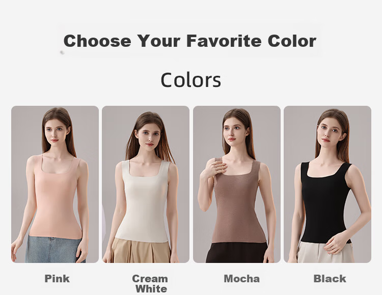 MiiOW 2-Piece Women's Thermal Vest with Goose Down and Tencel, Seamless Thickened Base Layer Top 13