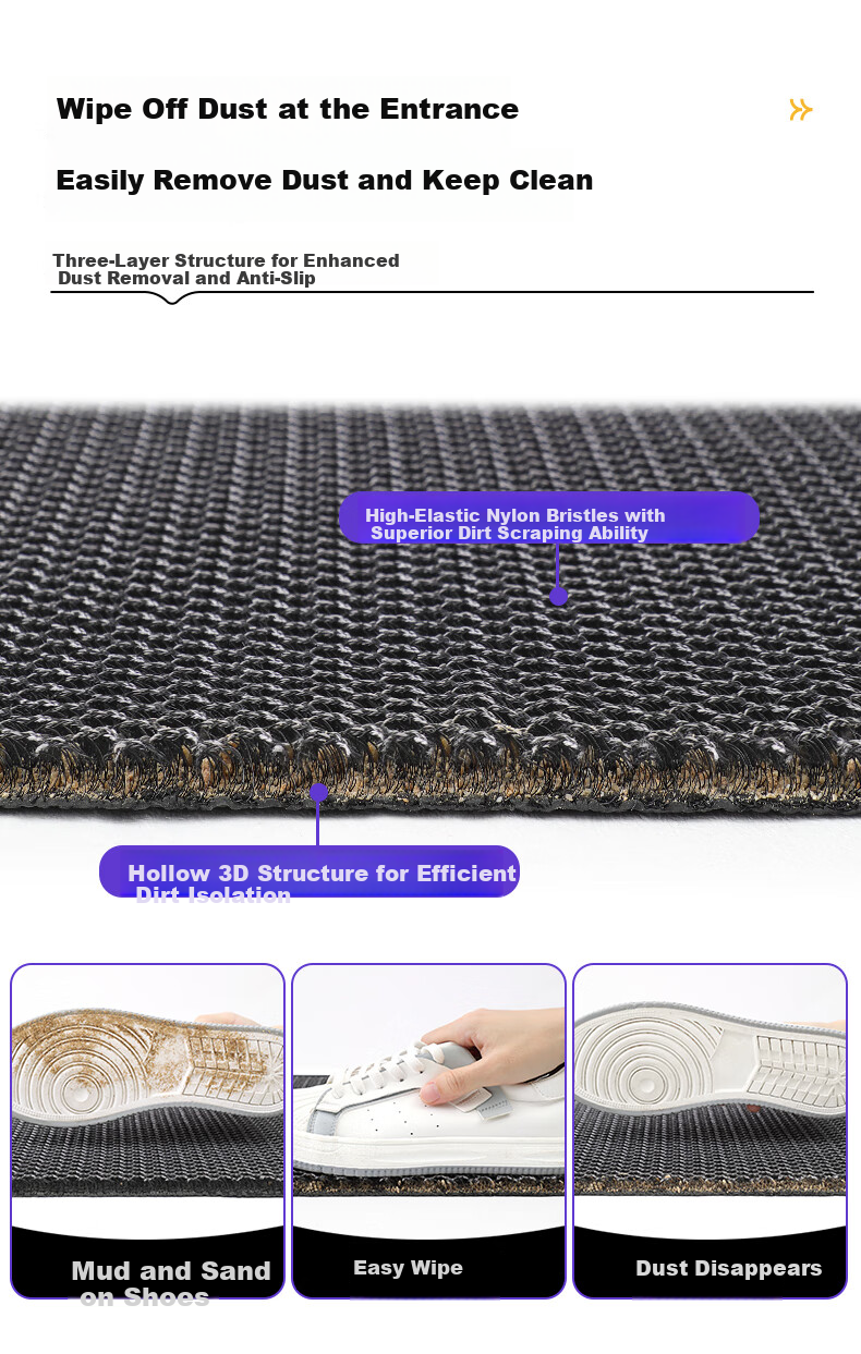 Baineng Premium Entrance Door Mat 2026 New Model Floor Mat Doorway Carpet 60x90cm 4