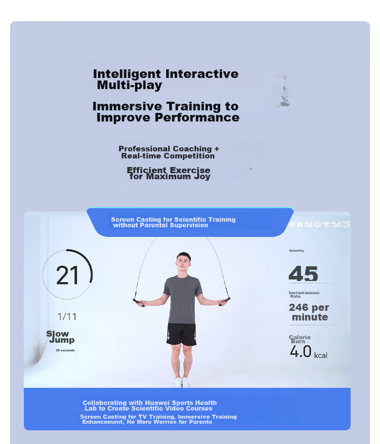 JD Original [Xiao Xuanfeng Smart Version] Two-Loop Bluetooth APP Weight Loss Course for Middle School Physical Education Exam, Speed-Up Jump Rope for Third Year Students 4