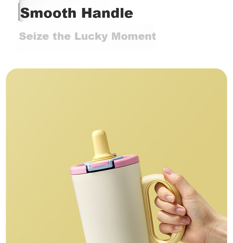 BABLOV Huaban Sen Insulated Bottle Women's Large Capacity High Aesthetic 316 Desktop Straw Water Cup Ice King Cup Mother's Day Gift 8