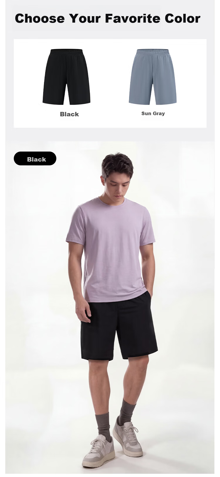 JD Jingzao New Spring Summer Quick-Dry Running Sports Shorts for Men Gym Training Breathable Casual Five-Point Pants Black 2XL 18