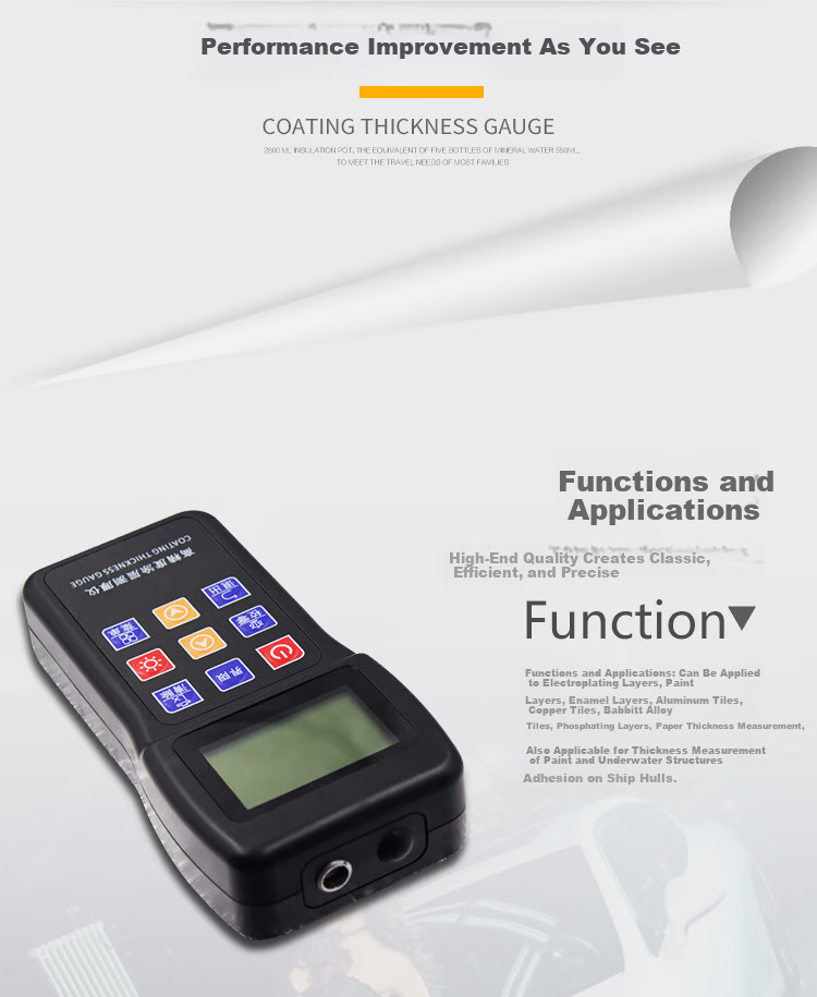 DANA Coating Thickness Gauge High-Precision Galvanized Anti-Corrosion Fireproof Layer Paint Thickness Meter with Iron-Based Probe 2