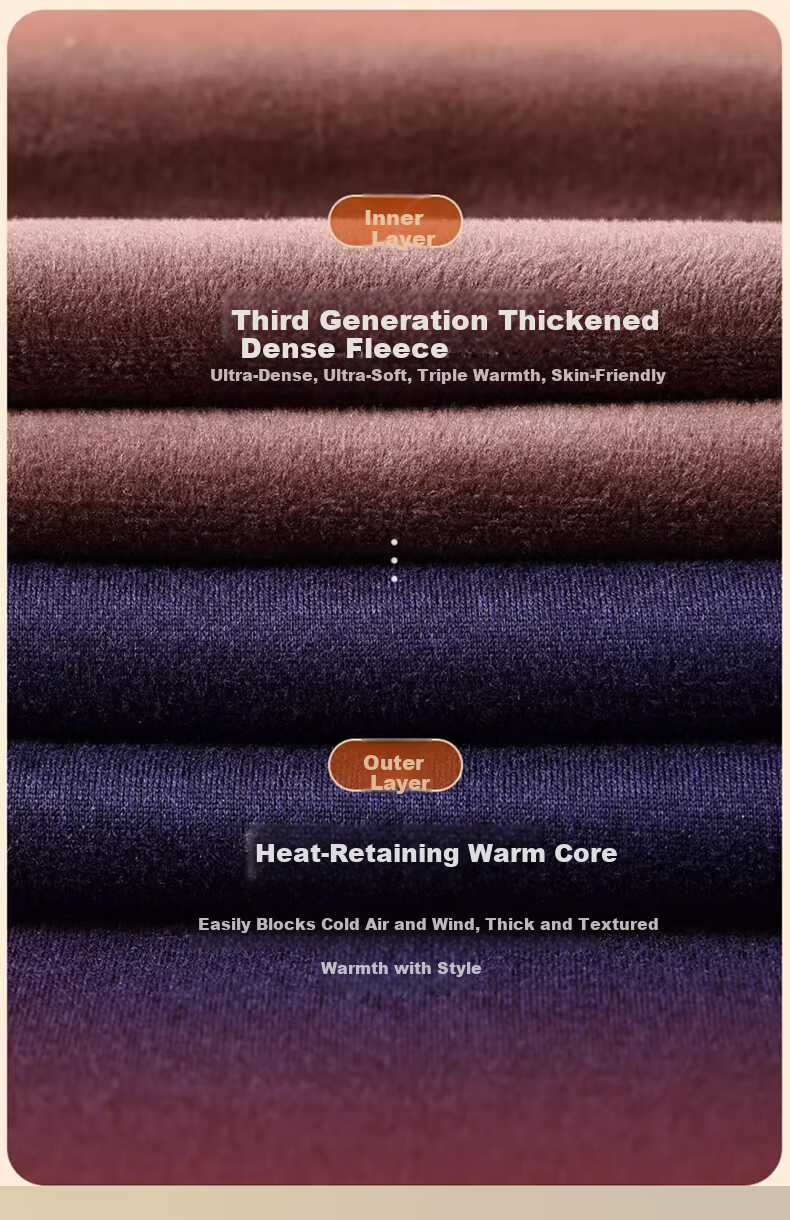 LangSha Men's Thermal Underwear Set Autumn Winter 26 New Thickened Fleece 7A Antibacterial German Velvet Heating Top and Bottom 7
