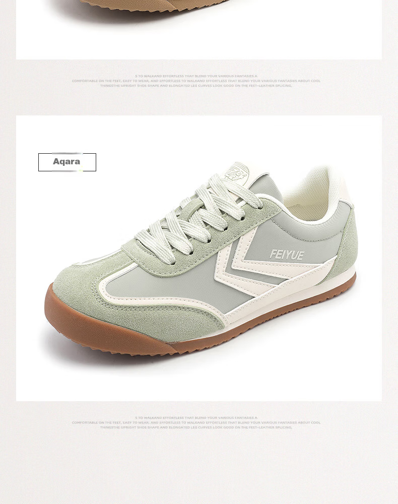 Feiyue Official Women's Sneakers 2026 Spring New Casual Breathable Shoes Pink Beige Size 38 24