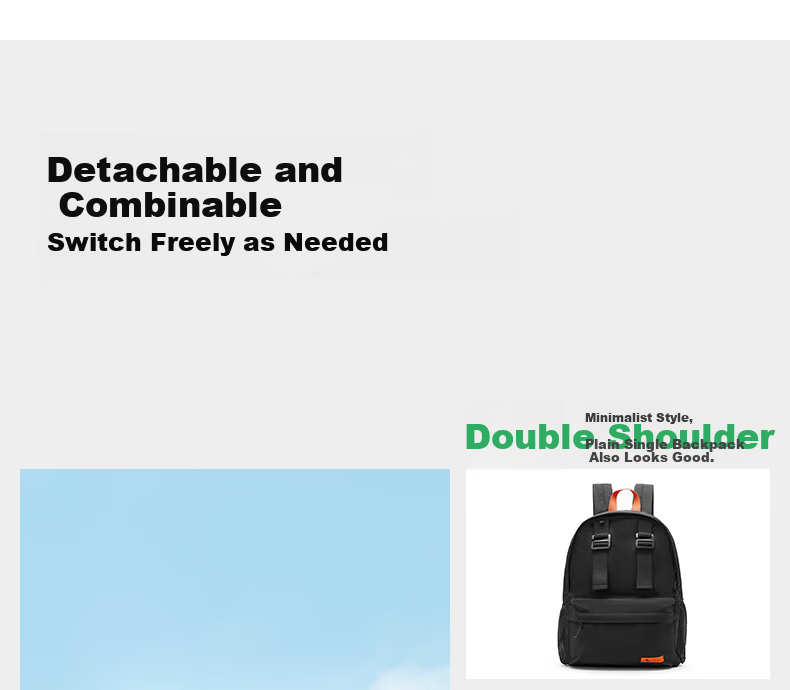 SHUKIKU Zebra Collaboration Lightweight Detachable Backpack for Middle, High School and University Students Zebra Special Collaboration Model L 11