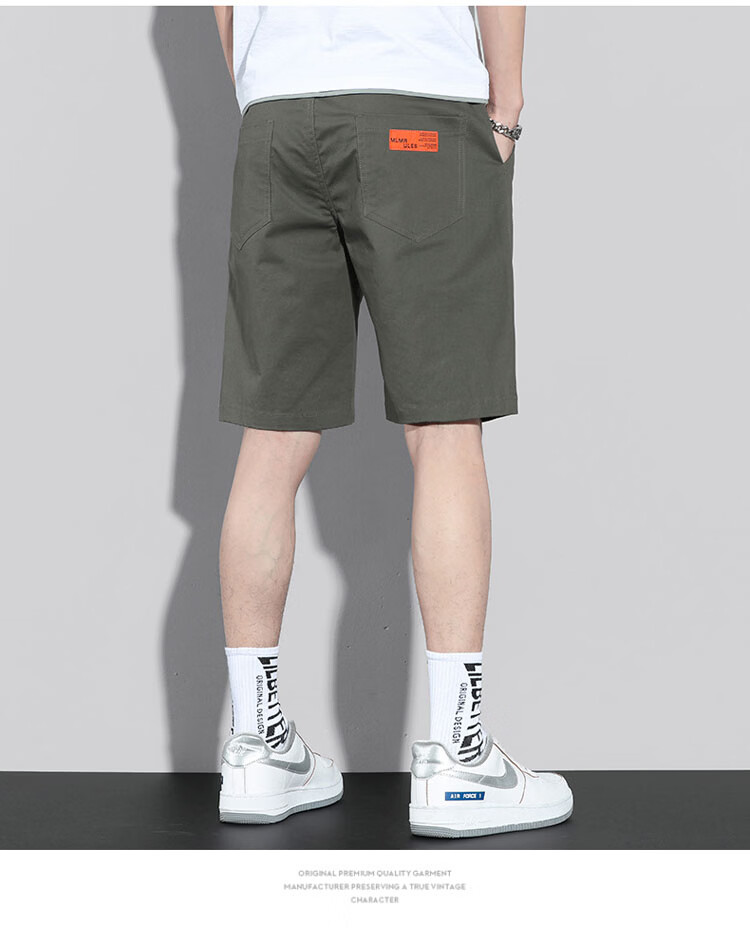 Pierre Cardin Men's Workwear Shorts Summer Casual Straight Cotton Stretch Five-Point Pants Black XL 17