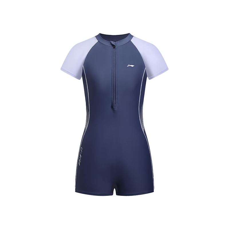 LI-NING Girls Youth Student Middle School Exam One-Piece Square-Leg Swimsuit Junior Swimming Costume
