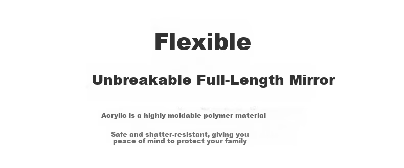 Millennium Huafu Acrylic Soft Mirror Full-Length Wall-Mounted Self-Adhesive Dressing Mirror for Dormitory Home 40*120cm 5