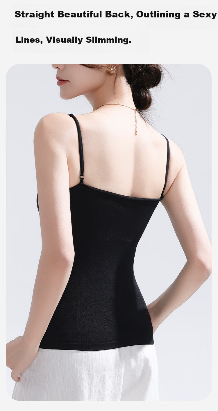 Urban Beauty [No Bra Needed] Padded Camisole Tank Top for Women, Stylish Outerwear and Innerwear, Beautiful Back Bra Underwear 7