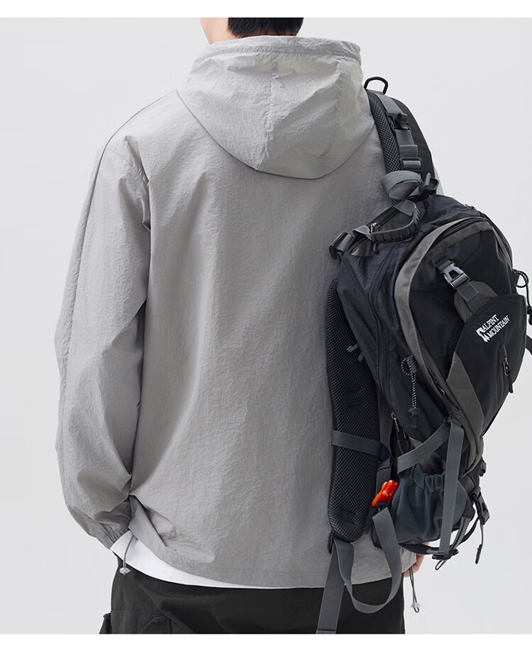 JEEP Men's Ice Silk Sun Protection Jacket Summer UV Protection UPF50+ Hooded Sunproof Coat White 3XL 18