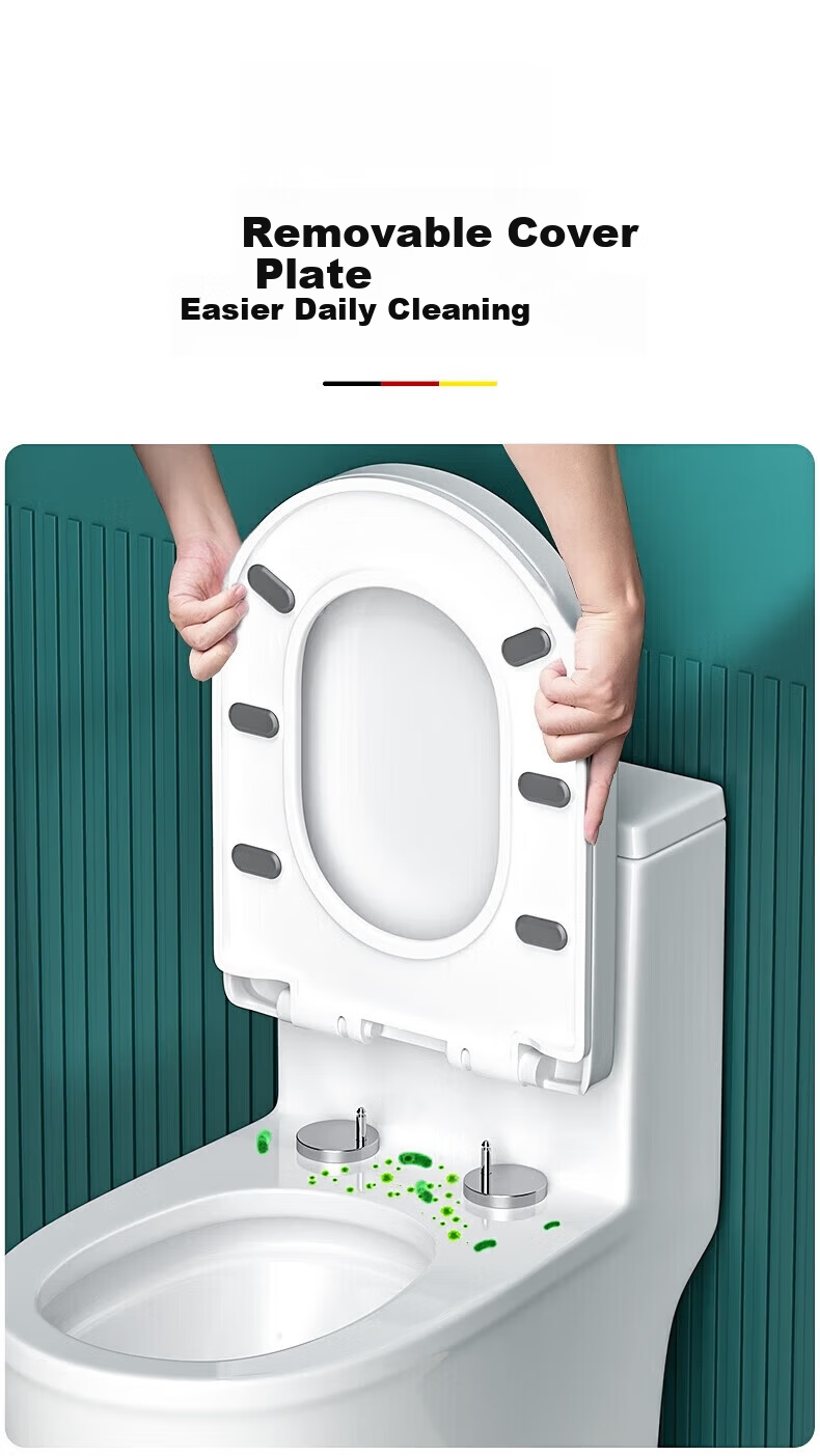 OPLSED [Germany] Universal U-Shaped Enlarged Toilet Seat Cover Thickened Slow-Closing Lid for Old-Style Toilets 5