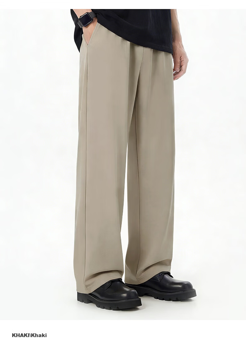 Baleno Men's Cooling Casual Pants 2026 Summer New Sun Protection Ice Silk Thin Breathable Wide-Leg Straight Pants 13