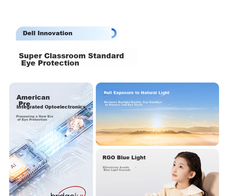 Dell Vertical Eye-Care Floor Lamp Full Spectrum 130W Children's Student Reading Desk Lamp Bedroom Bedside Light 3