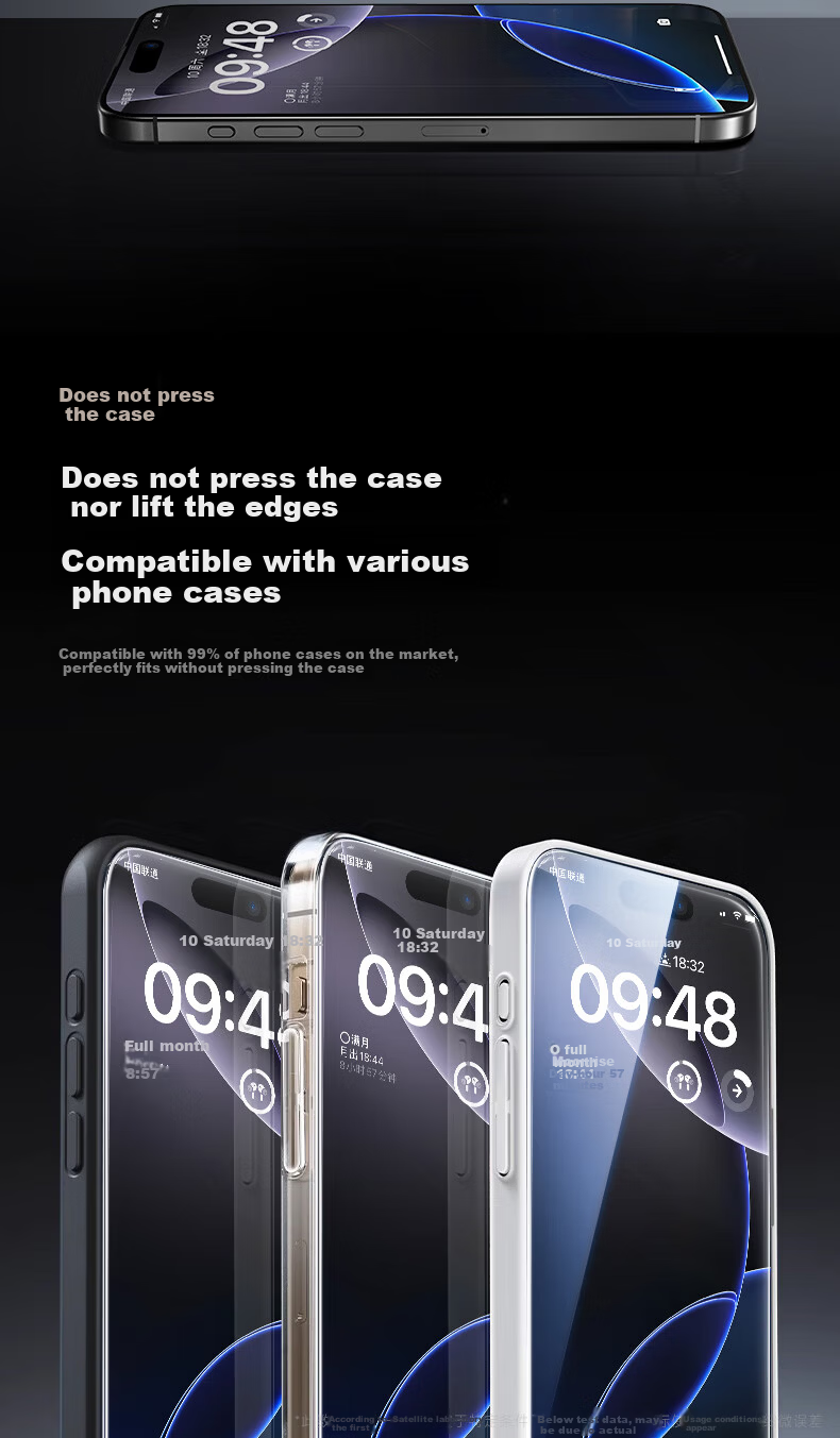 DIVI [Instant Application Borderless Film 2 Sets] Tempered Glass Screen Protector for Apple IPhone 17 Pro Max, Anti-Dust, Shockproof, Anti-Fingerprint, Ultra-Thin Full Screen Protective Film 27