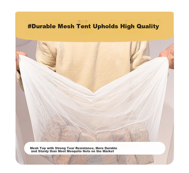 MUJI Class A Baby Crib Mosquito Net with Anti-Fall Bumper, Three-Door 1.8×2m with Reinforced Frame 16