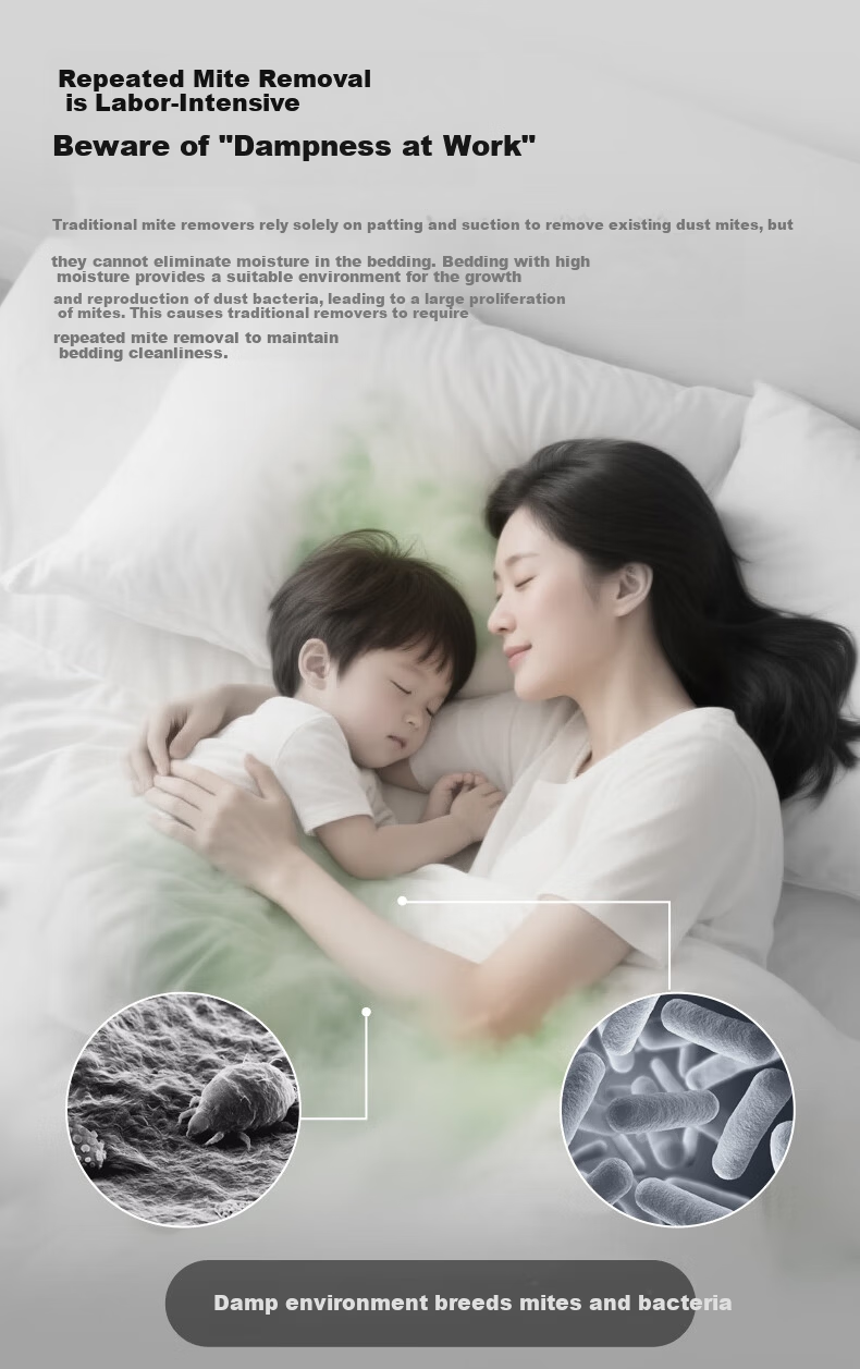 Lecgimi New B8pro Mite Removal Vacuum Cleaner High Suction Infrared Bed High-Temperature Sterilization Home Graphene Deep Dehumidification and Mite Removal Machine B802 9
