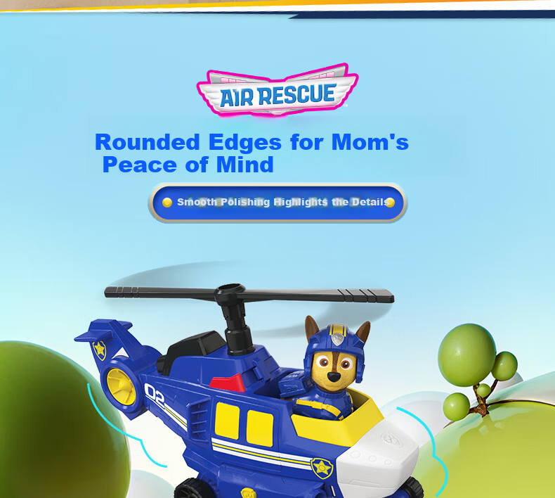 PAW PATROL Chase Rescue Airplane Toy Patrol Car for Boys and Girls Ages 3-6 Birthday Gift 7