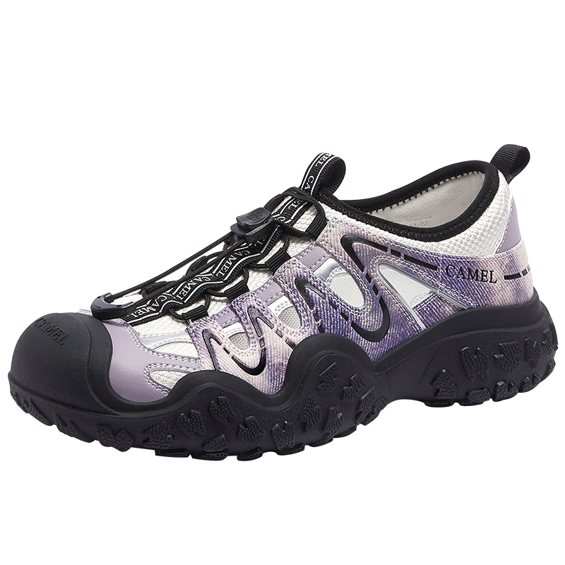 CAMEL Aurora Cute Ugly Women's Outdoor Hiking Casual Shoes L26S202229A Beige/Purple (Hollow Out) Size 36