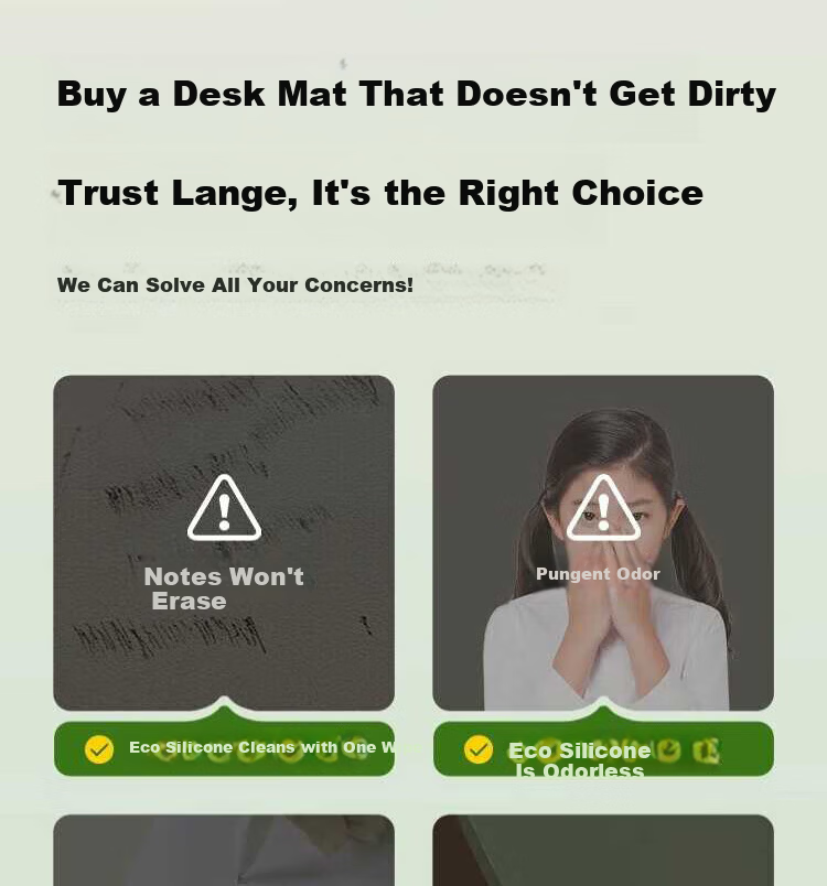 Lange Anti-Stain Eye Protection Eco Silicone Desk Mat Children's Study Writing Desk Pad Primary School Desktop Protector 4