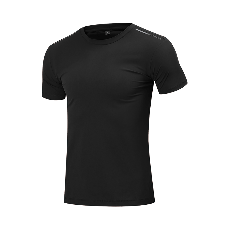 BURUITE Ice Silk Quick-Dry Sports Short Sleeve T-Shirt Men Outdoor Summer Lightweight Moisture-Wicking Breathable Running Shirt