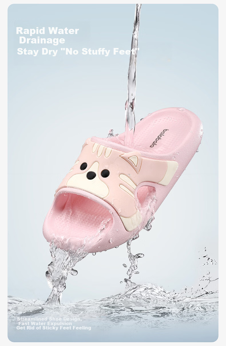 Balabala Kids Cartoon Summer Indoor Bathroom Cute Boys Girls Slippers Sandals for Older Children 6