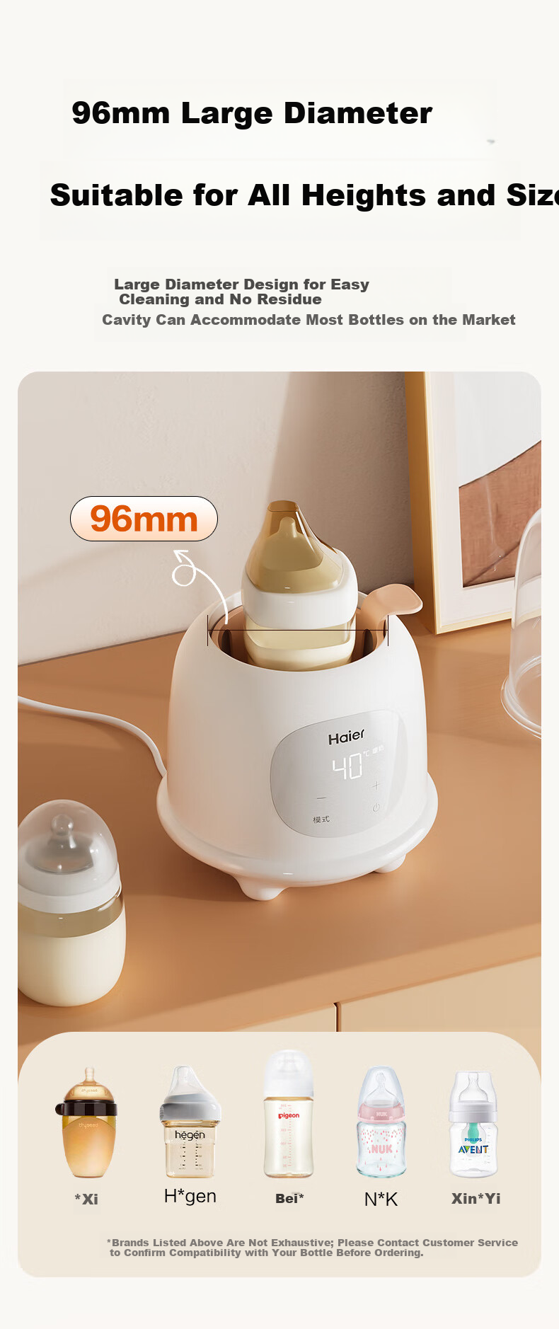 Haier Milk Shaker And Warmer, Two-In Automatic Constant Temperature Heating, Breast Milk Storage Bottle, Waterless Milk Warmer 17