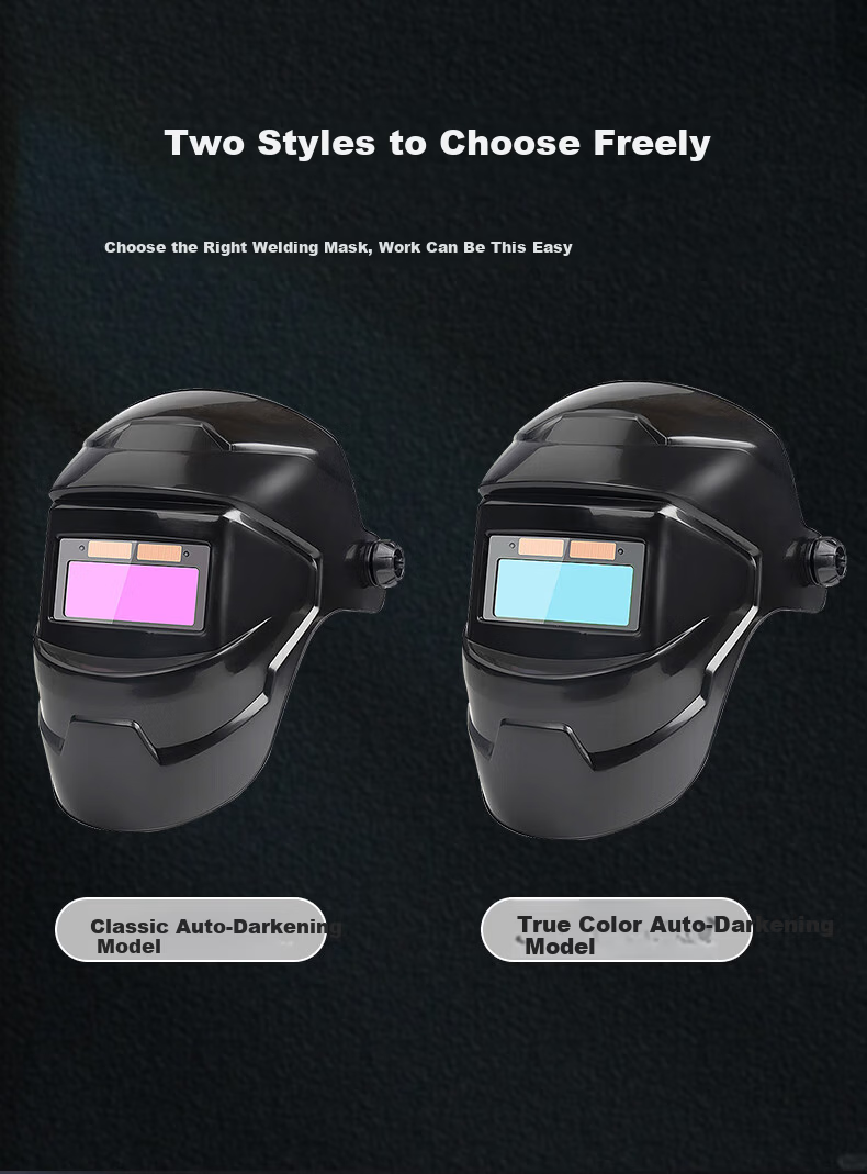 WOLSGIN Auto-Darkening Welding Helmet Welding Mask Protective Hood True Color Auto-Darkening Integrated Welding Helmet 3