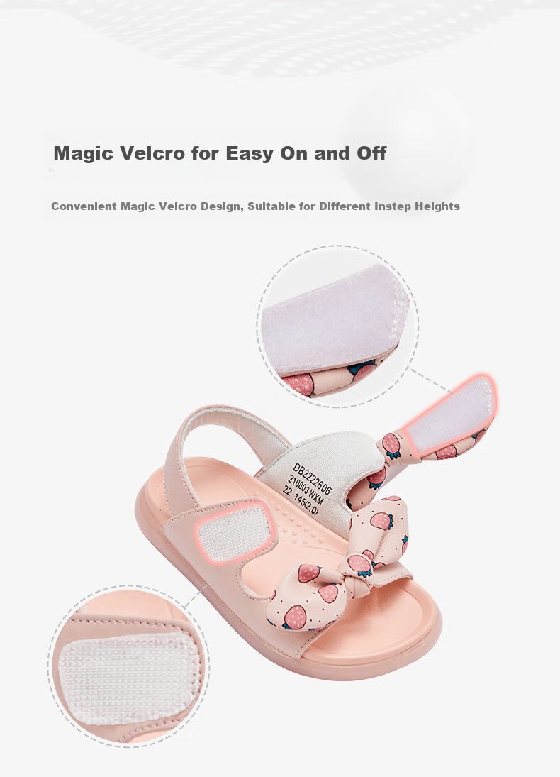 DAVE & BELLA Girls' Sandals Princess Shoes Lightweight Summer Toddler Baby Kids' First Walkers Non-Slip 3
