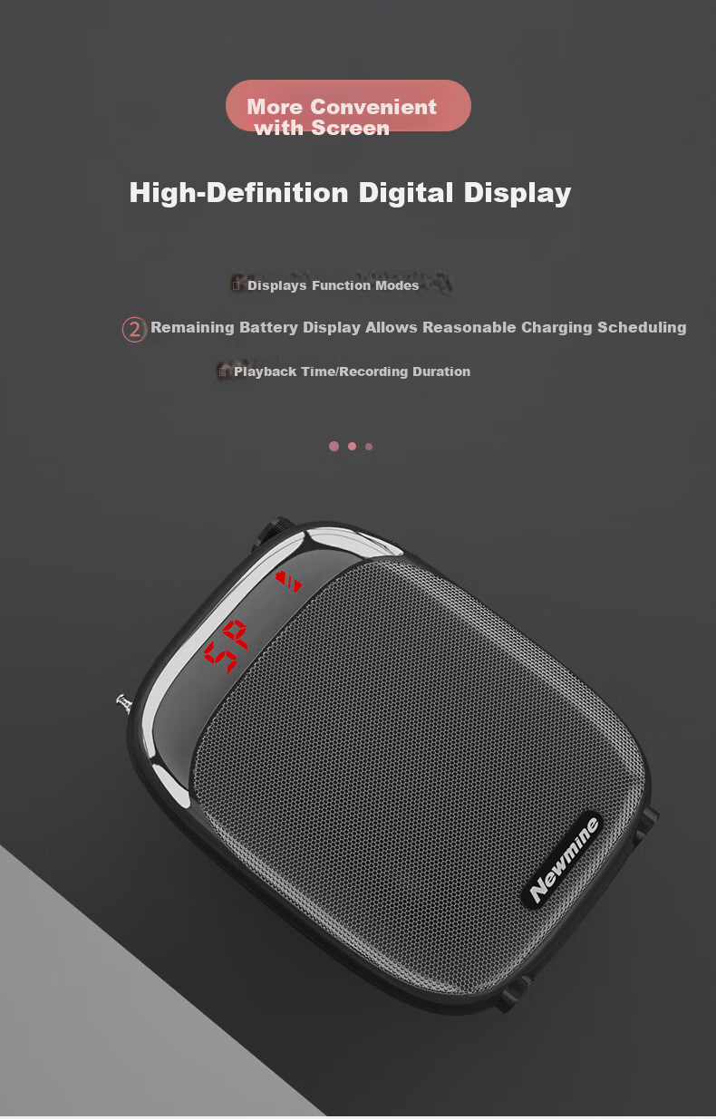 Newmine U-226 Pro Wireless Clip-on Microphone Teacher Amplifier Outdoor High-Power Tour Guide Bluetooth Speaker Long Battery Life Practical Gift 7
