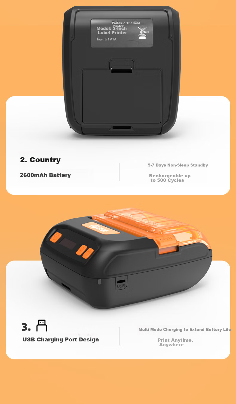 KuaiMai KM-360A Portable Bluetooth Thermal Printer for Express Delivery Labels, Inventory Tags, Pickup Codes, Electronic Waybills, Cainiao Station Printing Machine 11