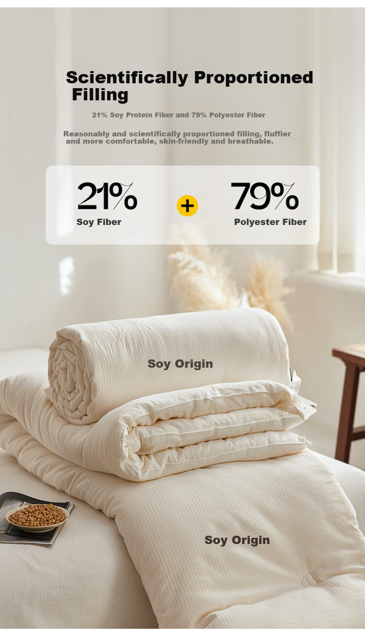 LIIESEN [Fat D Same Style] Class A 100% Cotton 21% Soy Fiber Quilt Warm Winter Quilt 150*200cm 4.9 Jin 8