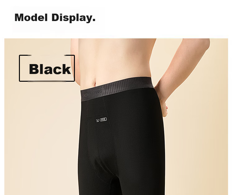 SNOWFLYING Men's Thermal Long Johns Autumn Winter Slim Fit Warm Anti-Cold Underwear (No Underwear Needed) 16