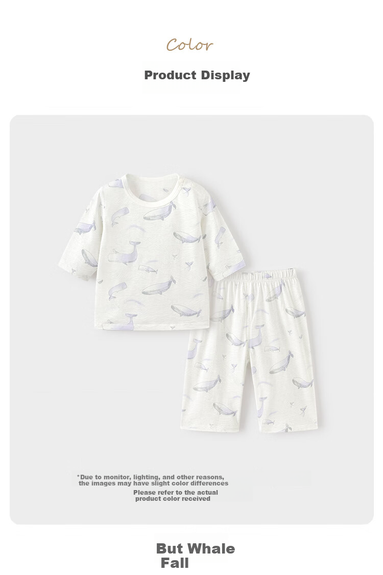 Babylove Baby Homewear Set Summer Thin Breathable Unisex Cotton Top and Pants Air Conditioning Pajamas 14