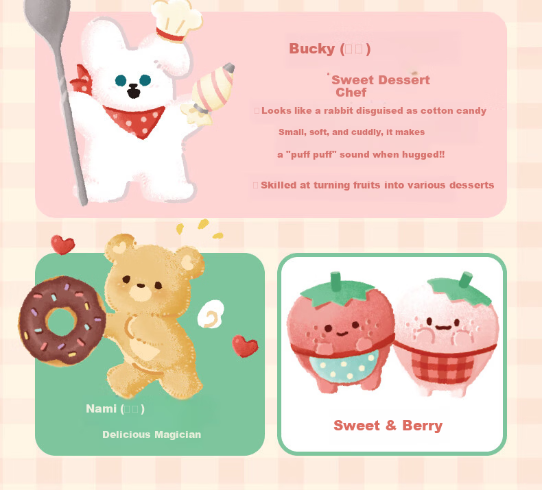 M&G Creative Sweet Berry Time Square Sticky Note Pad, Cartoon High-Quality Student Planner Notebook, Portable Mini Journal, 1 Book with Random 60 Sheets BQ0112 3