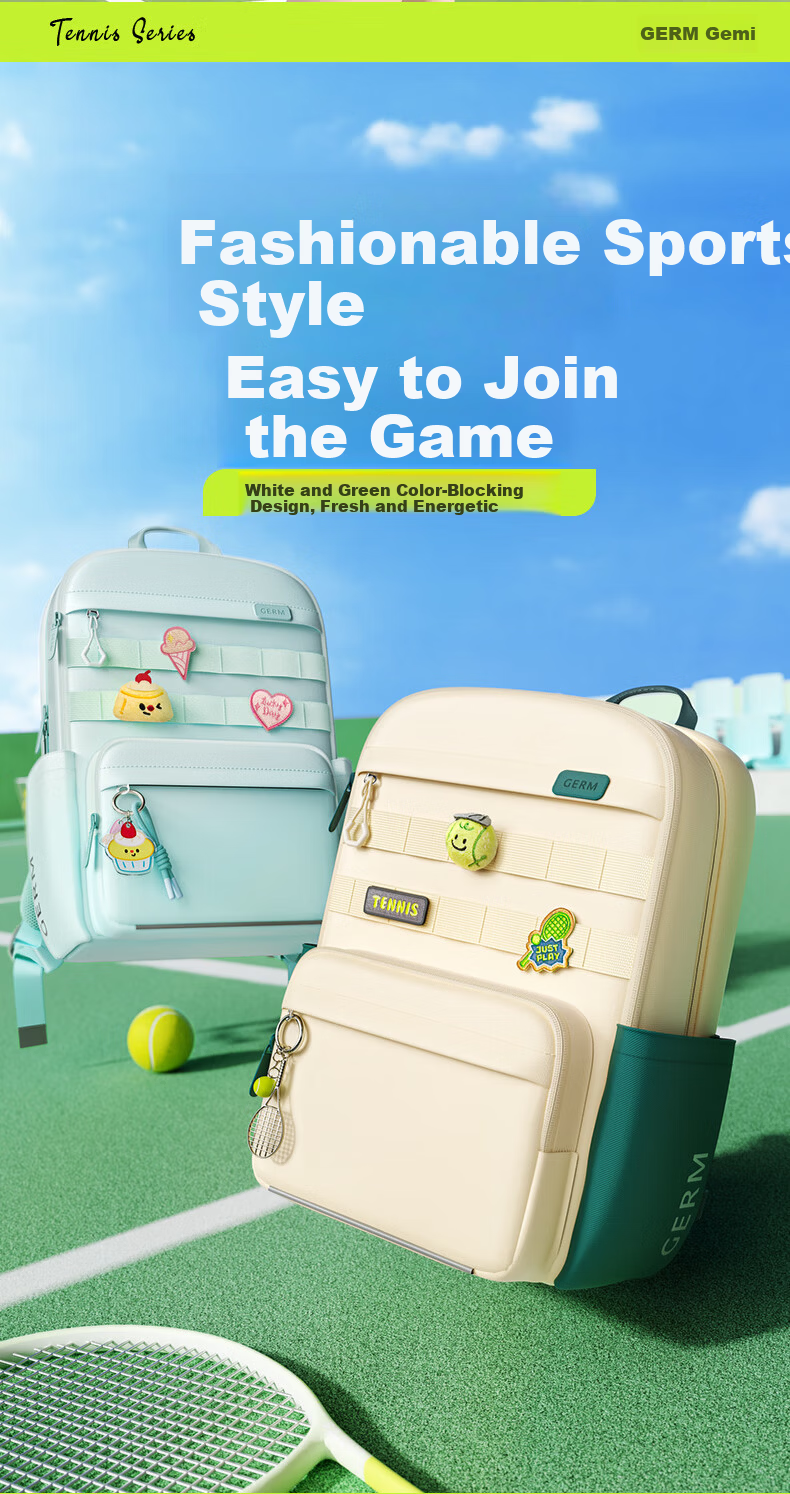 Germ Lightweight Large Capacity School Backpack for Elementary and Middle School Girls Grades 4-6 11