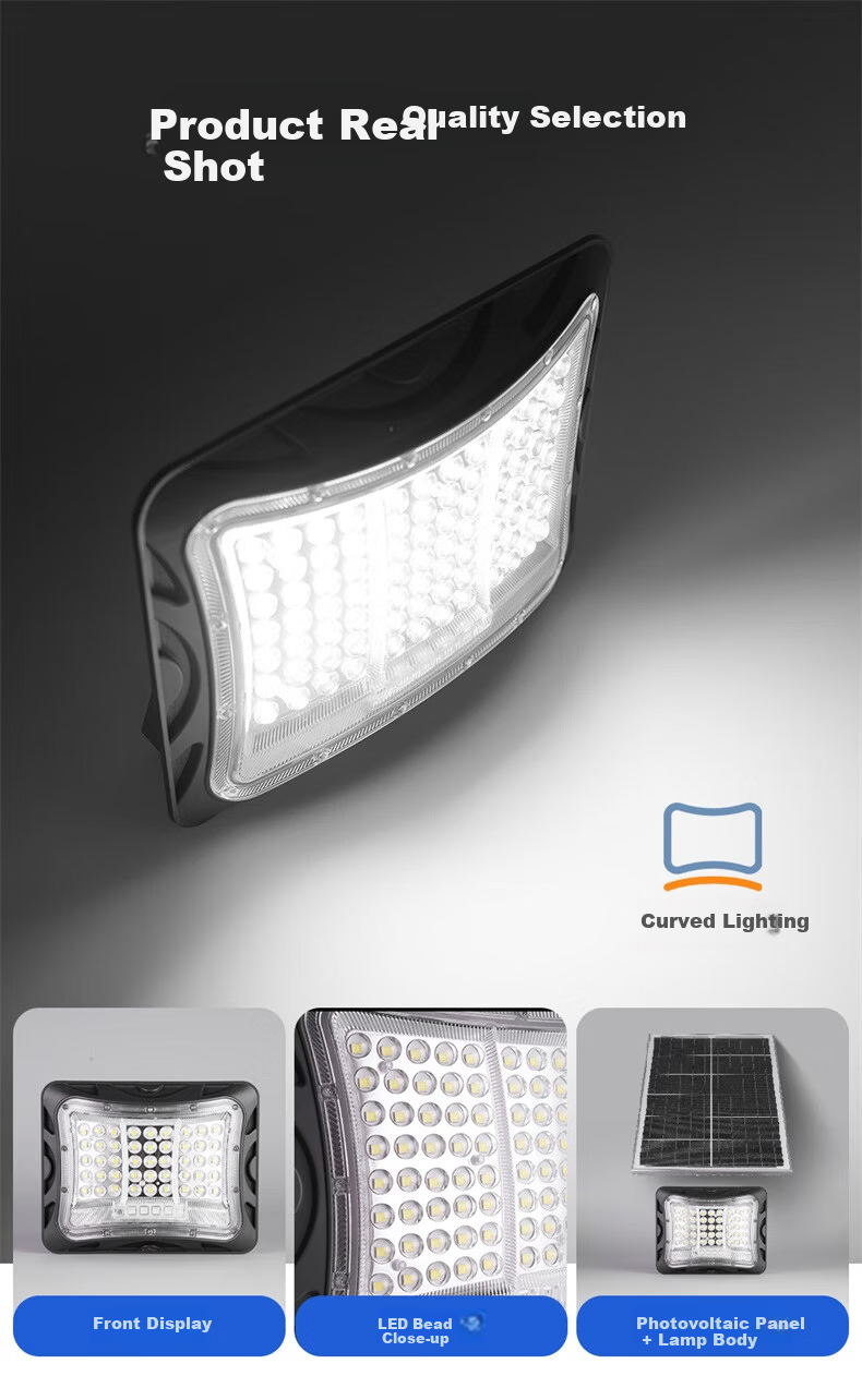 NVC Solar Outdoor Lighting Floodlight Street Light Remote Control Light Sensor High Brightness 1150lm Covers Approximately 55㎡ with Light Control and Remote Control 3