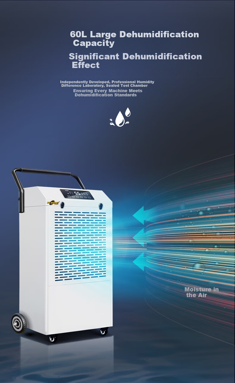 MSSHIMEI Industrial Dehumidifier for 80-100㎡ Workshop Warehouse Basement Moisture Removal Direct Exhaust Model MS-860D 2