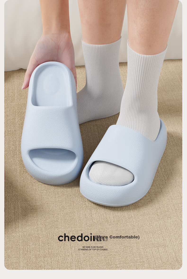 Chedoir Chubby Platform Thick-Soled Slippers for Women 2026 Summer New Indoor Comfortable EVA Sandals for Outdoor Wear 5