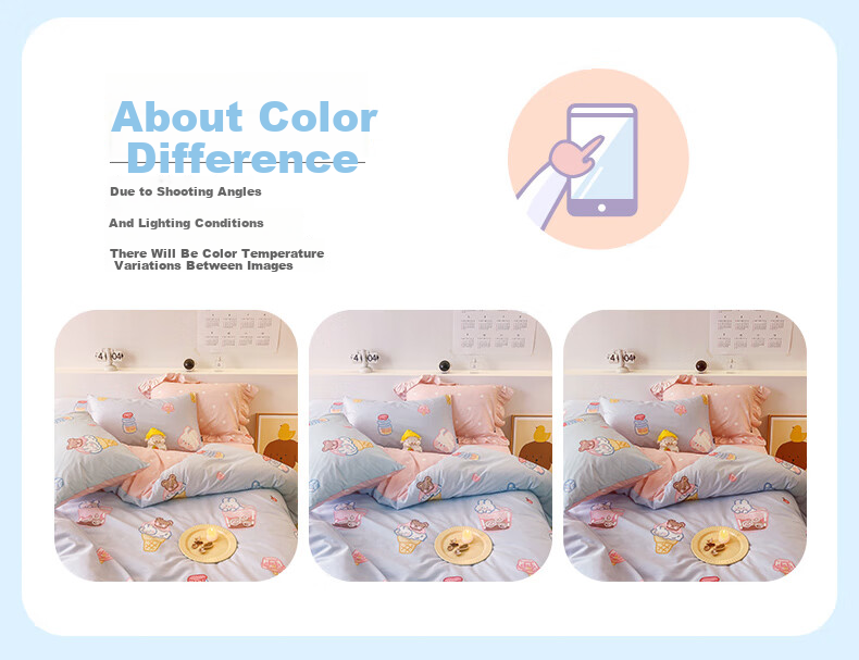 Dohia Home Textiles Pure Cotton Bedding Set of Three Pieces, Single Dormitory Pure Cotton Bed Sheet And Duvet Cover Set for 1.2-Meter Bed, 152*218cm 14