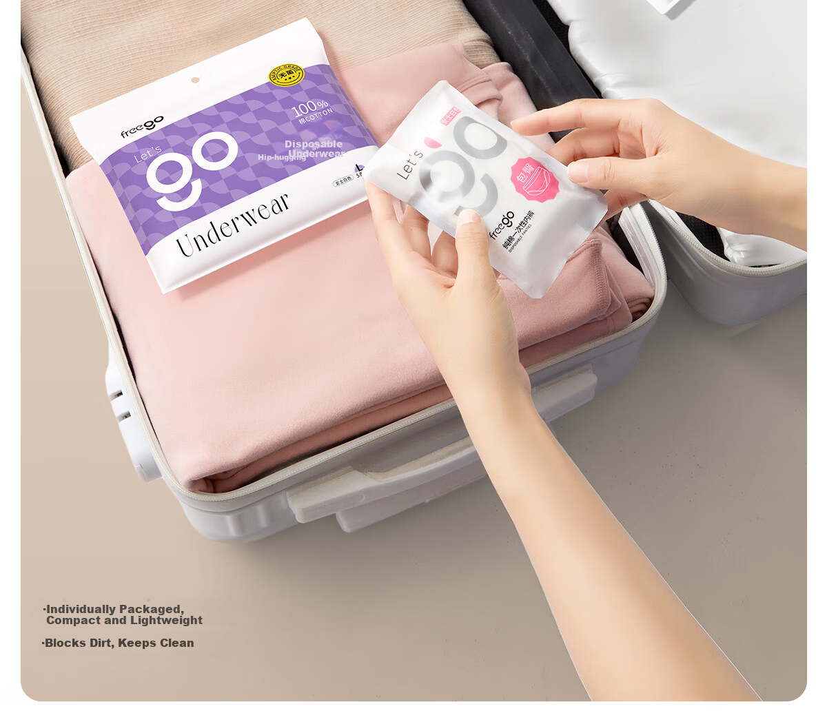 Freego Disposable Women's Cotton Sterile Postpartum Maternity Travel Antibacterial Underwear White L Size 20 Pieces 26