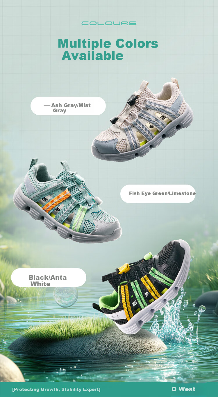 Anta Kids Girls Summer 2026 Breathable Lightweight Water Shoes Sandals A22629906 18