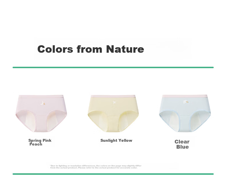 Like UU Girls' Developmental Safety Underwear Moisture-Wicking Antibacterial 5A Period Leak-Proof Comfort Panties 14