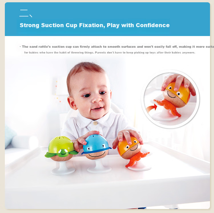 Hape (Germany), Infant Rattle Toy, Soothing Smiling Flower Rattle, Teether, Newborn Christmas Gift, E0133 8