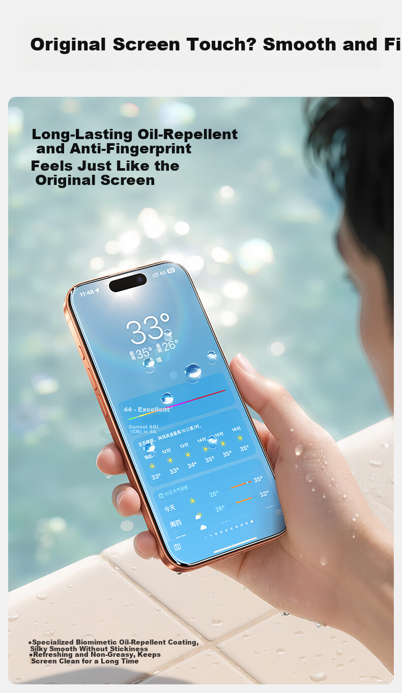 Shanmo Tempered Glass Screen Protector for IPhone 17 Pro Max, Full Coverage Frosted Film with Integrated Dust-Proof Mesh And Dust-Free Chamber, Phone Protective Film 13