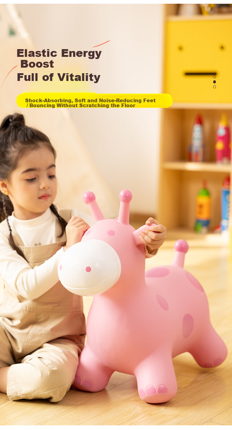 Hahaqiu Children's Toy Jumping Horse for Ages 3-6, Inflatable Pony, Kindergarten Sensory Integration, Birthday Holiday Back-To Gift 7