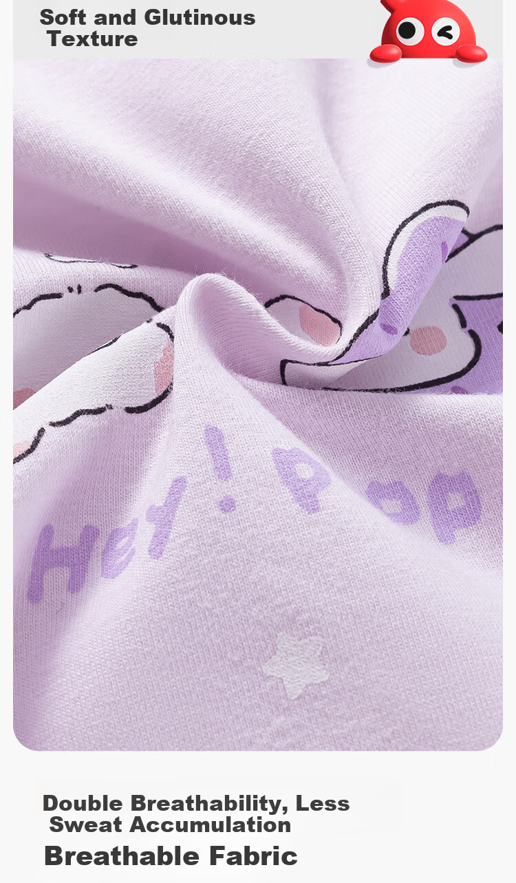 Hodo Children's Underwear Girls' Pure Cotton A-Class Comfortable Breathable Antibacterial Boxer Briefs for Girls Age 10 Development Stage 4