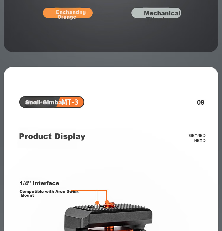 Fotopro MT-3 Monitor Base, Damping Metal Bracket, DSLR Camera Universal Mirrorless External Cold Shoe Snail Gimbal, Gray 13