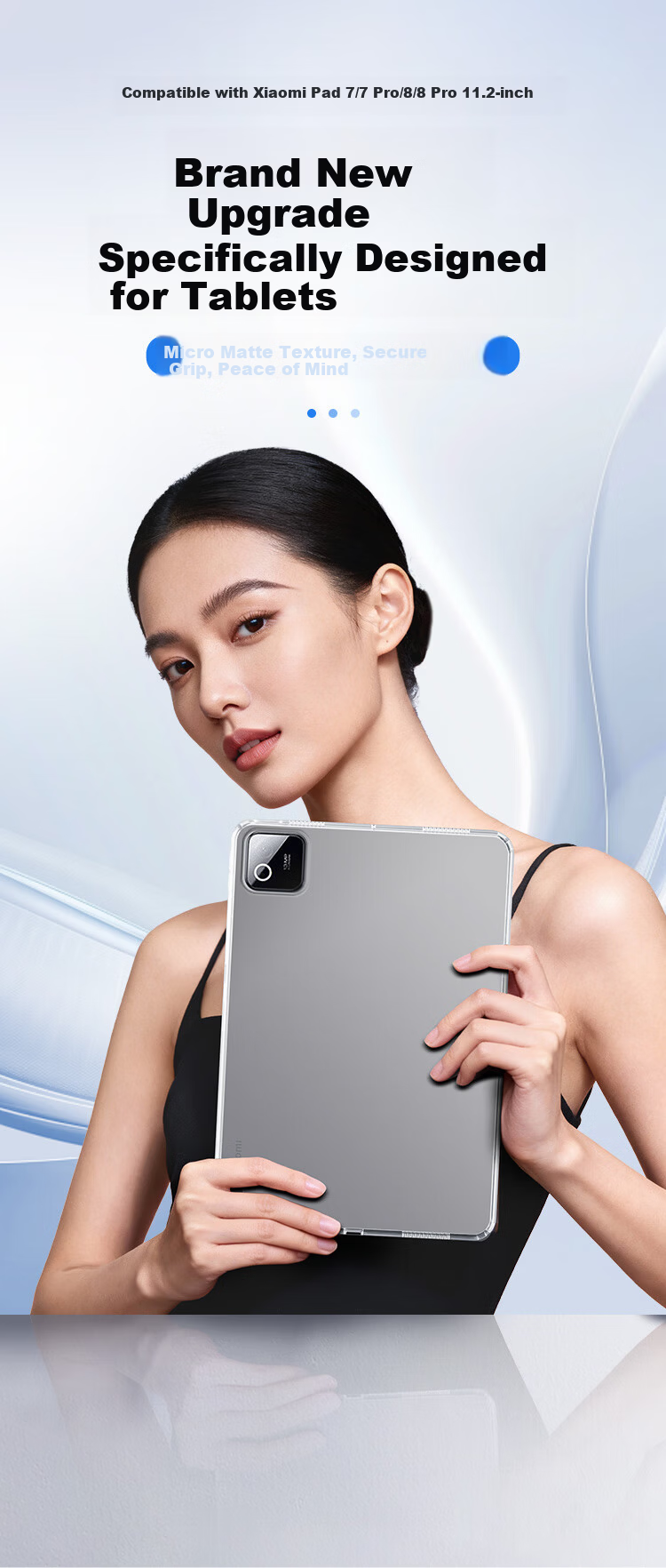 Coollefun Xiaomi Pad 8/8 Pro 11.2-inch 2025 TPU Soft Protective Case Anti-Drop Anti-Bend Cover for Xiaomi Pad 7/7 Pro Tablet 1
