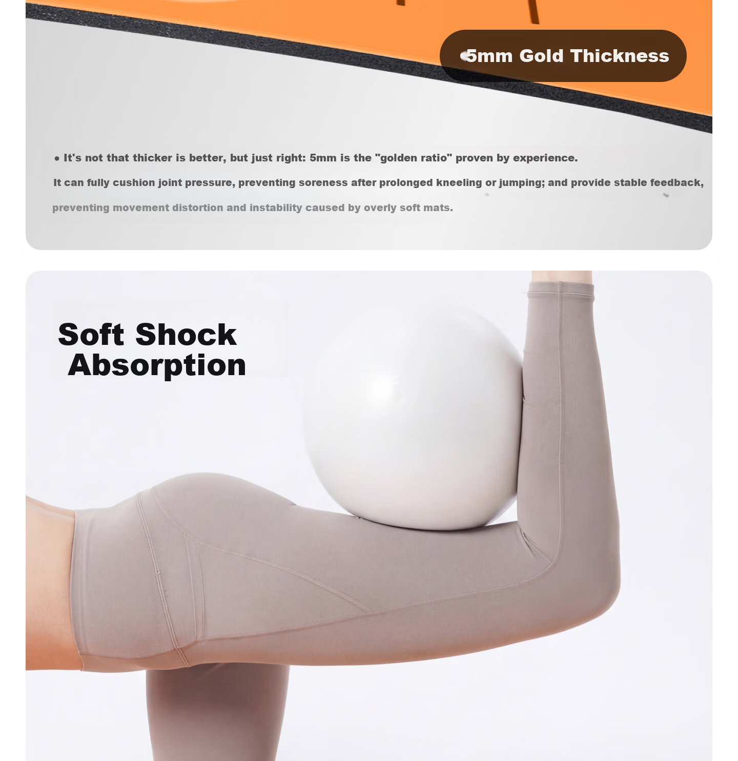 Keep Antibacterial Yoga Mat 2026 New Professional Non-Slip Natural Rubber Fitness Home Women Shock Absorption Soundproof Mat Starry Orange 17